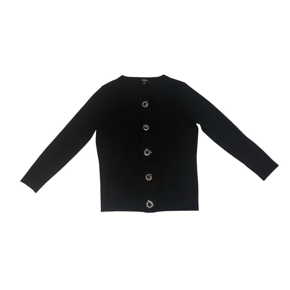 Premise Studio Black Cardigan Size XS Silver Toggle Closure Sweater Top